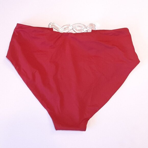 3/$20 V Del Sol Split Front Clasp Bikini Bottoms Cut Out Solid Sexy New - Picture 5 of 8